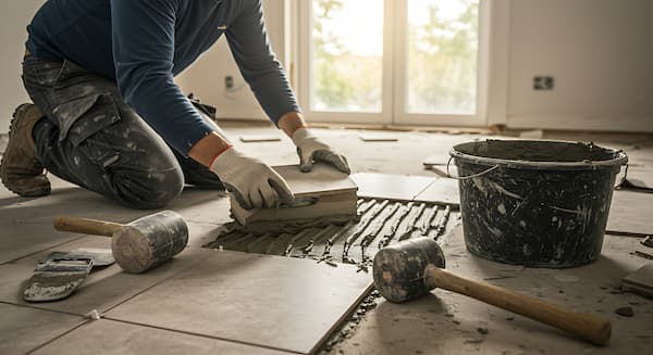 Posa di un pavimento