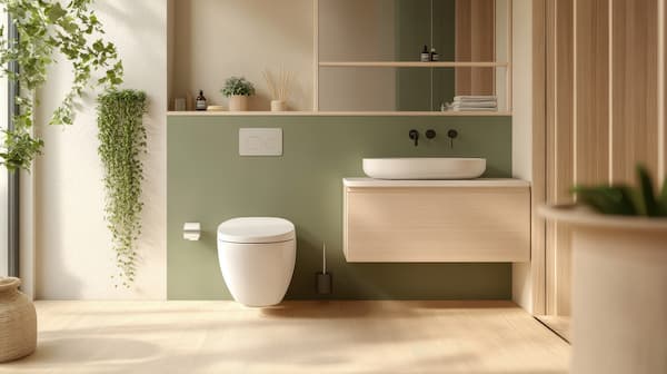 Cassetta wc a incasso in bagno elegante