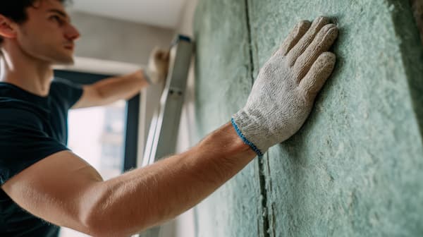 Installazione pannelli per isolamento acustico