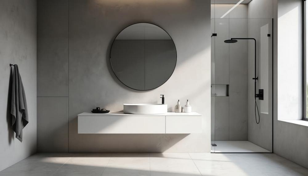 Il grande formato amplifica i difetti dei bagni dalla pianta irregolare