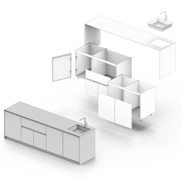 Spazi piccoli e cucina all'esterno