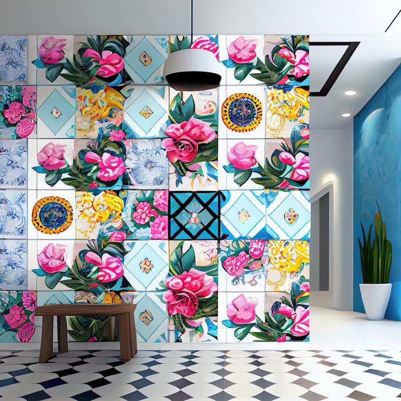Le piastrelle effetto carta da parati sono uno dei trend di interior design del momento