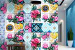 Le piastrelle effetto carta da parati sono uno dei trend di interior design del momento