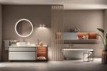 Mobile bagno con cassetti organizzati e piano libero, utile quando il bagno viene usato ogni giorno