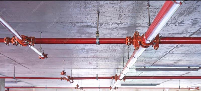 Garage con tubazioni a soffitto - foto freepik