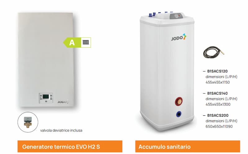 Caldaia Evo H2S con accumulo