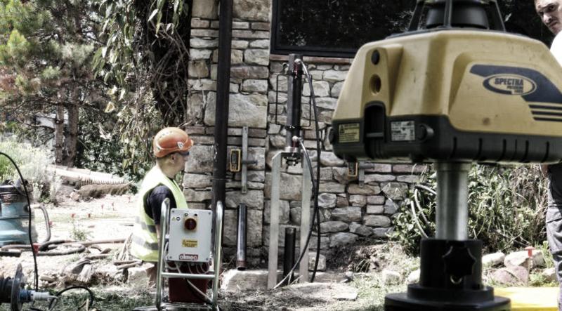 Installazione di micropali in acciaio