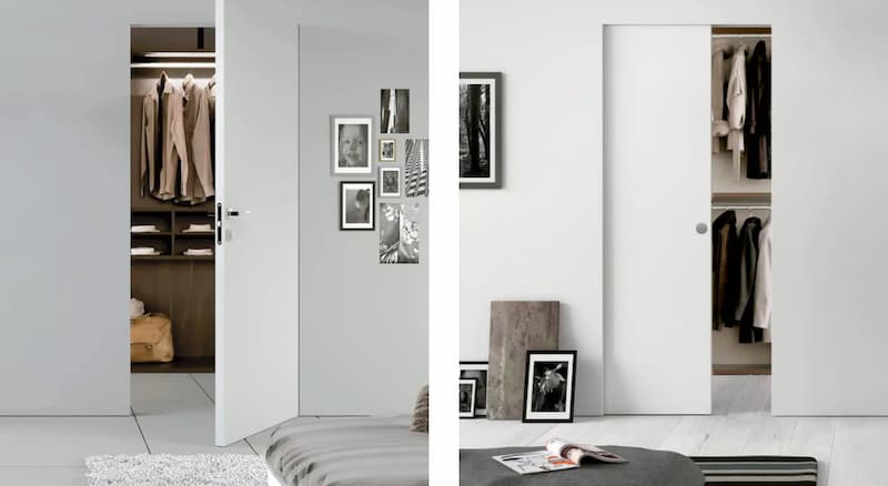 Porta filomuro a battente o scorrevole