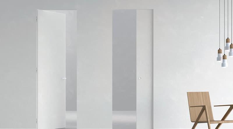 Porta filomuro a battente o scorrevole e utilizzo spazi - foto eclisse srl