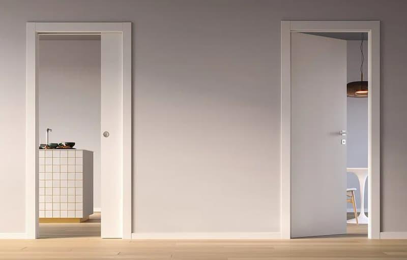 Porta scorrevole e a battente a confronto - foto eclisse srl