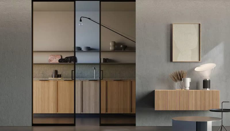 Porta scorrevole a due ante