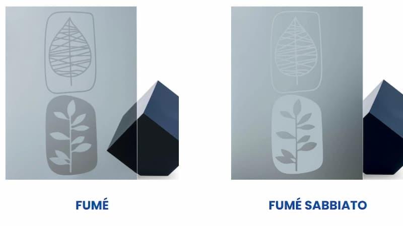 Vetro fum&eacute; sabbiato