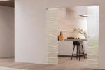 Porta scorrevole in vetro con decori - foto eclisse srl