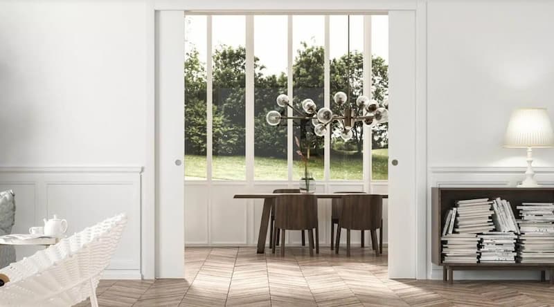 Porta scorrevole a due ante