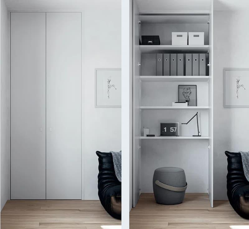 Ante filo muro per celare l'angolo studio - foto eclisse srl