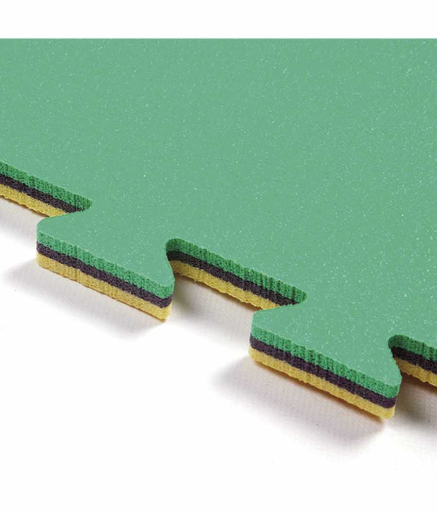 Pavimento antitrauma in giallo e verde