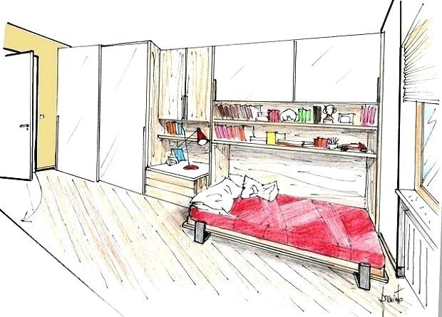 Cameretta letto ribalta orizzontale