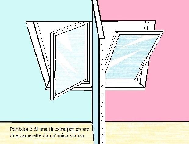 Dividere finestra per ricavare due camerette da una - Antonio Previato