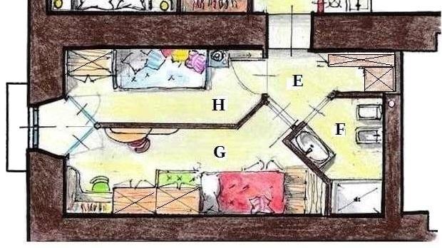 Due camerette da una stanza