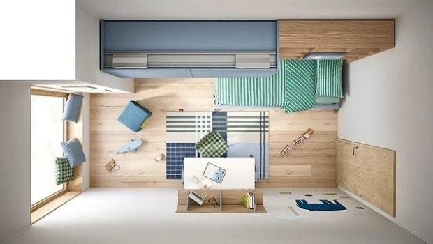 Arredo cameretta vista dall'alto - Nidi by Battistella Company