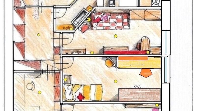 Ricavare due camerette dividendo finestra - Progettista Antonio Previato