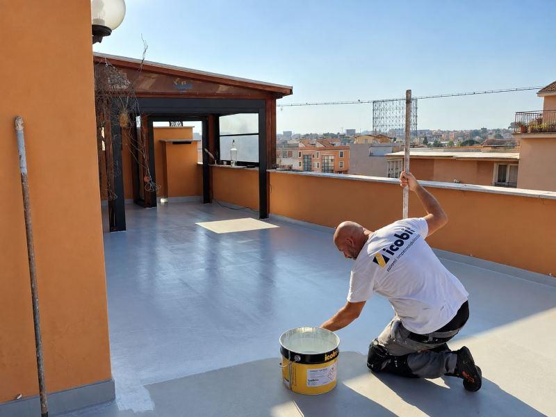Impermeabilizzazione del terrazzo - Foto Icobit