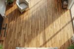 Parquet bamboo in soggiorno moderno con arredi minimal - Canva