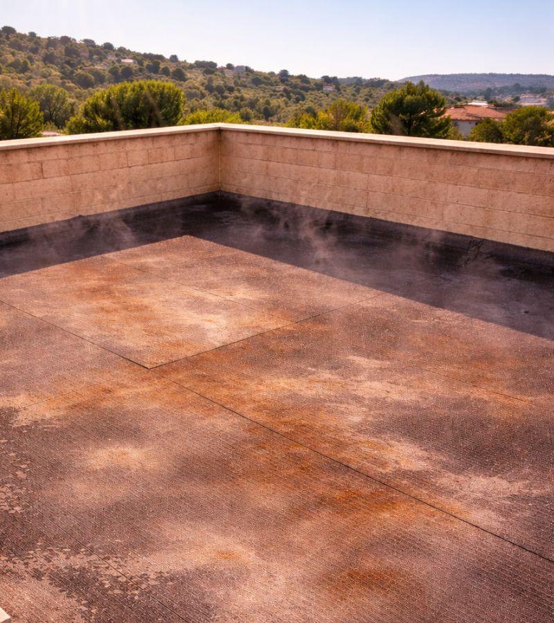 Terrazzo esposto al sole con superficie molto calda - Canva