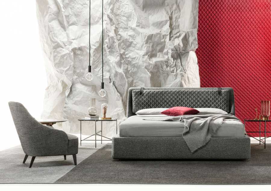 Letto matrimoniale Chelsea con contenitore di BertO Salotti