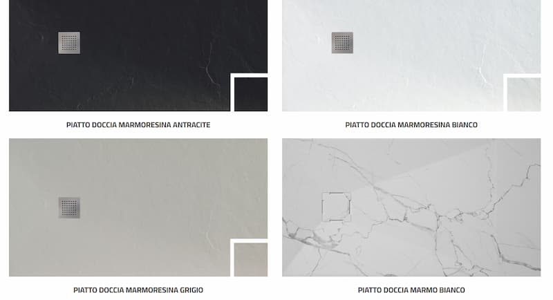 Diversi materiali e finiture per il piatto doccia