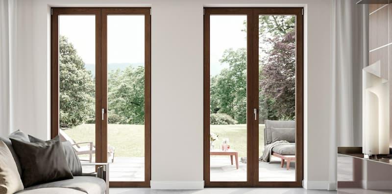 Porte finestre in alluminio effetto legno - foto oknoplast