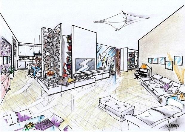 Rivestimenti pareti e soffitto open space - Antonio Previato Progettista