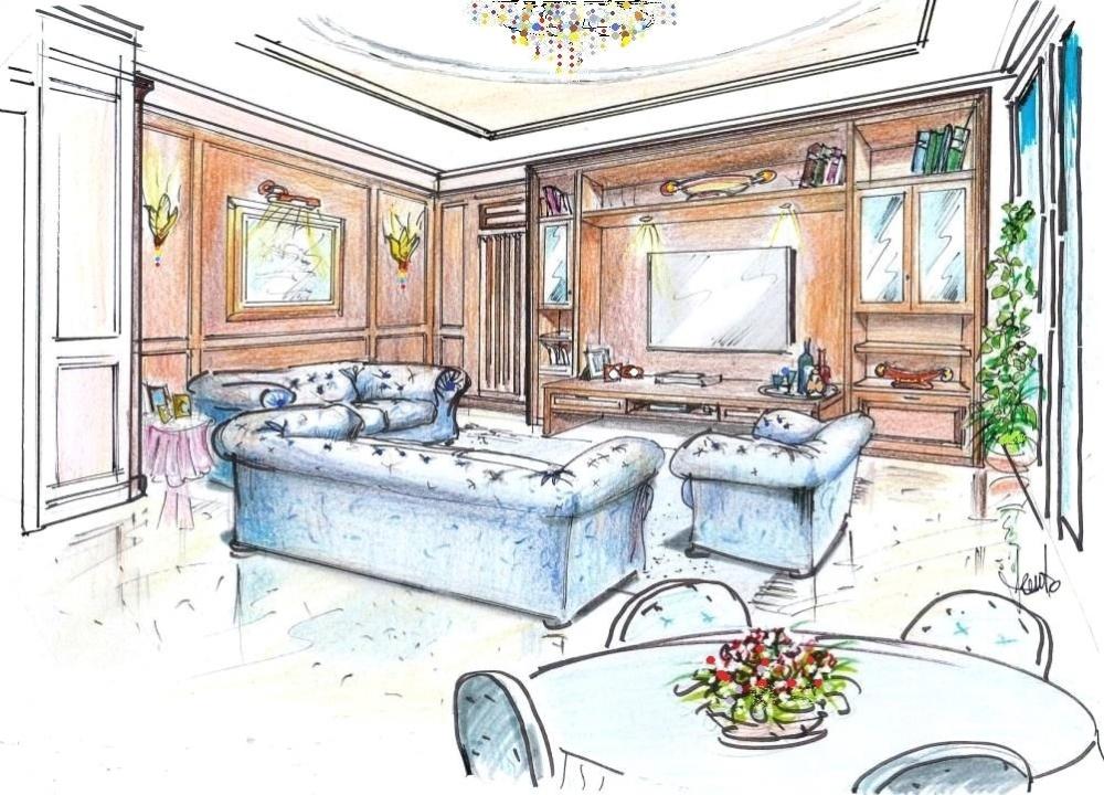 Rivestimenti boiserie salotto - Progettista Designer Antonio Previato