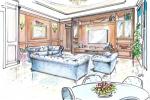 Rivestimenti boiserie salotto - Progettista Designer Antonio Previato