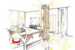 Rivestimento pilastro salotto - Antonio Previato Progettista