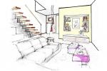 Rivestimenti pareti living - Progettista Designer Antonio Previato