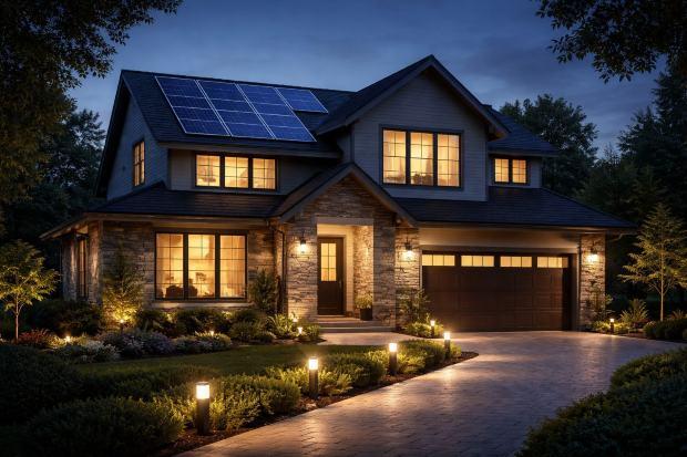 Villetta con fotovoltaico sul tetto 