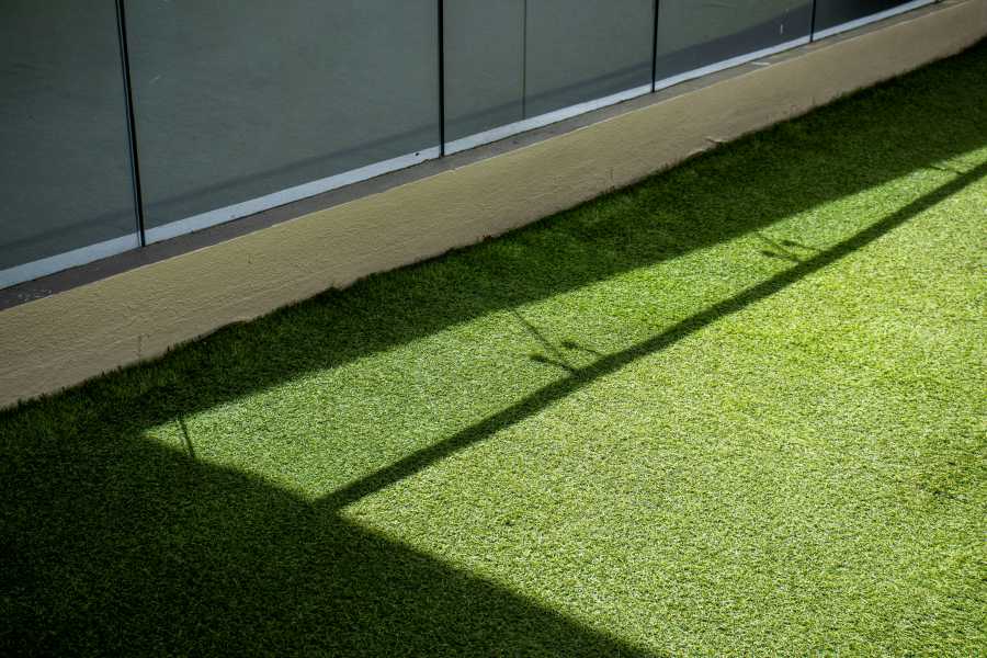 Superficie in prato sintetico su terrazzo