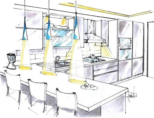 Illuminazione cucina di Antonio Previato