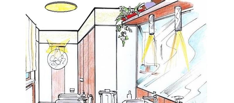 Illuminazione piccolo bagno - Designer Antonio Previato