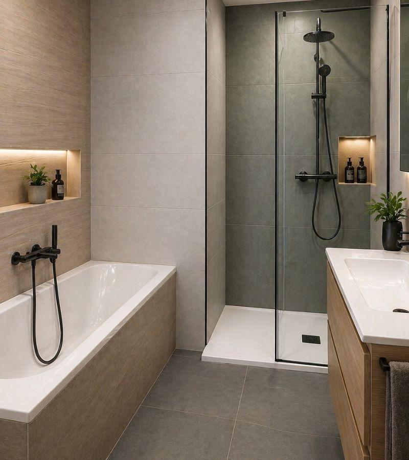 Bagno rinnovato con superfici moderne e senza demolizione - Canva