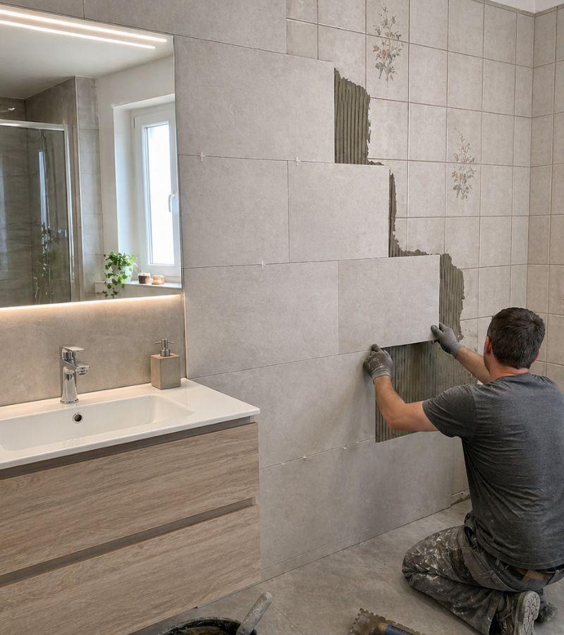 Rivestimento applicato sopra piastrelle esistenti - Canva