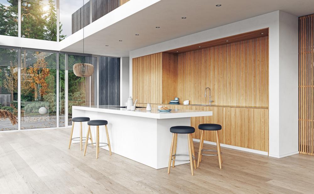 Cucina open space con parquet  - Foto Getty Images