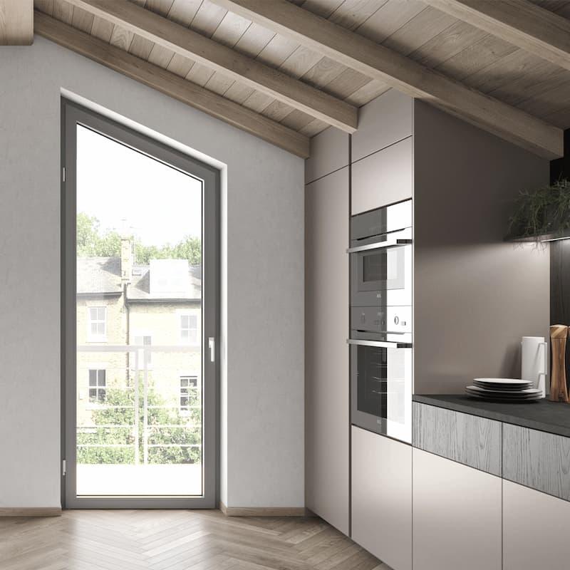 Porta finestra in pvc forma atipica - foto wnd finestre in pvc