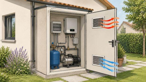 Ventilazione corretta di un locale tecnico esterno