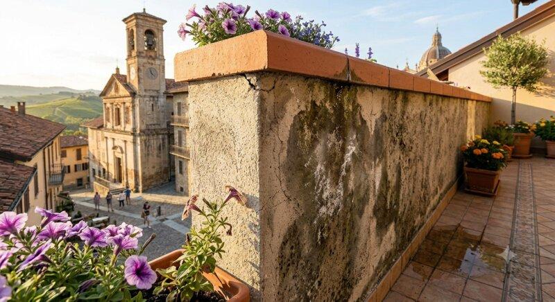 Macchia di umidit&agrave; su coprimuro