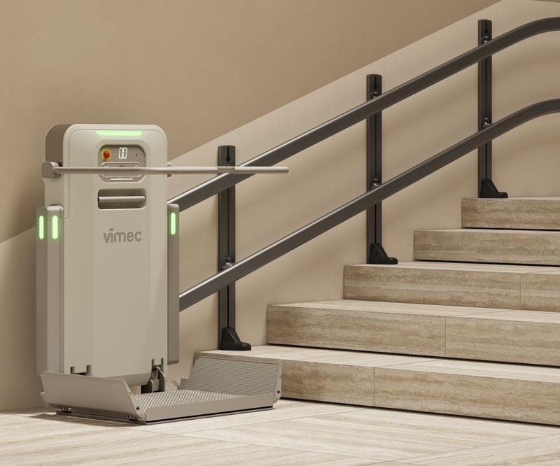 V6s &egrave; la versione del servoscala Vimec progettata per seguire scale curve