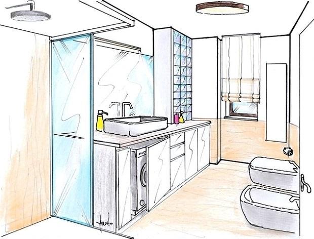 Vetrocemento in bagno Antonio Previato Progettista