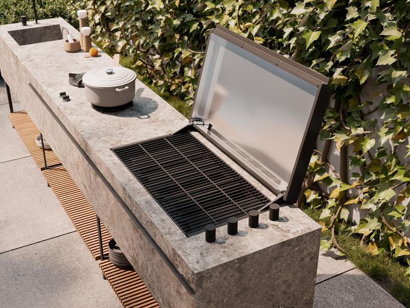 Il modello Base di Kettal con barbecue a gas
