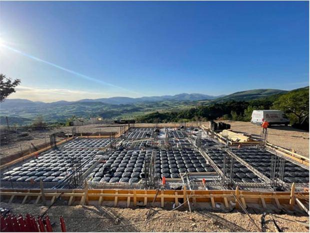 Vespaio areato in costruzione